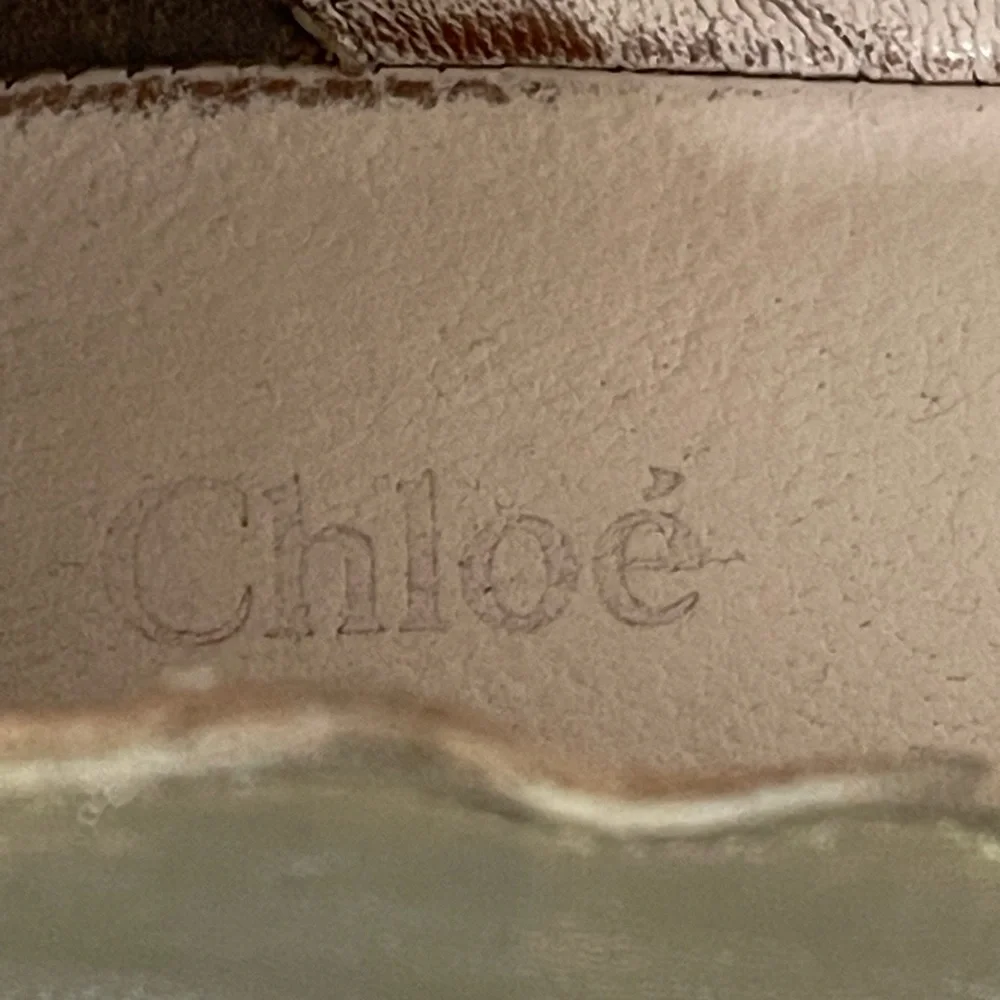 CHLOE LAUREN GOLD LEATHER BALLET 34 4 GIRLS HOLIDAY FLATS SCALLOPED EDGE SLIP IN